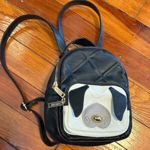Betsy Johnson Black and White Mini Backpack